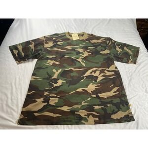 Trust USA Mens 4XL Olive Camo Waffle Knit Thermal Short Sleeve Shirt TL01X NEW